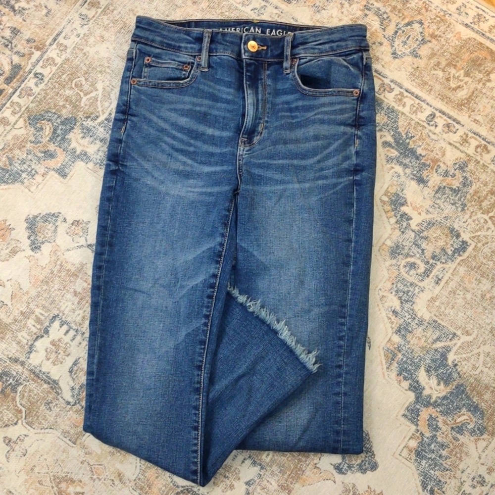 American eagle high rise crop flare jeans